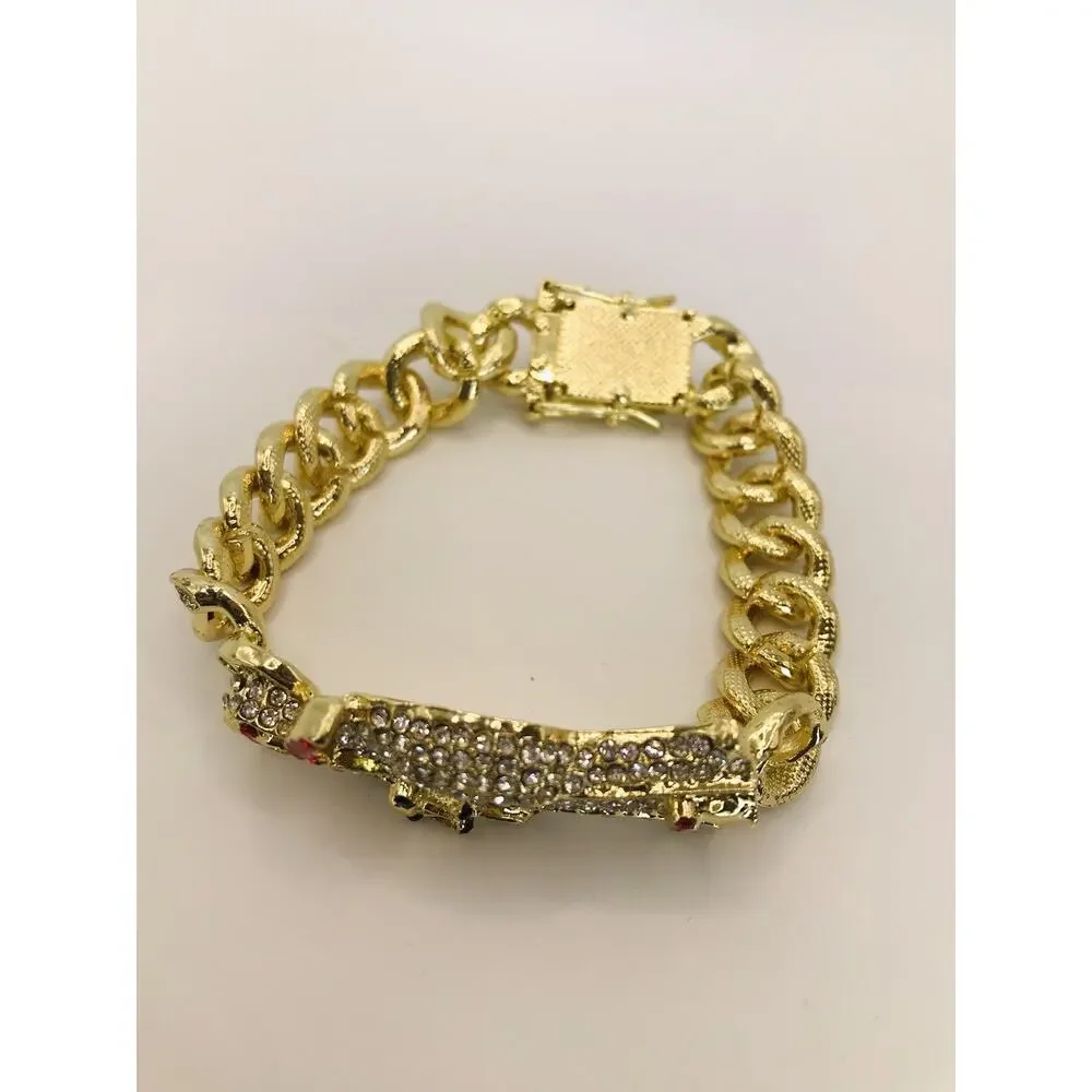 Santa Muerte Cuban Link Bracelet, 7.87